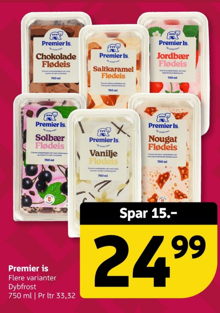 Premier, Chokolade Flødeis