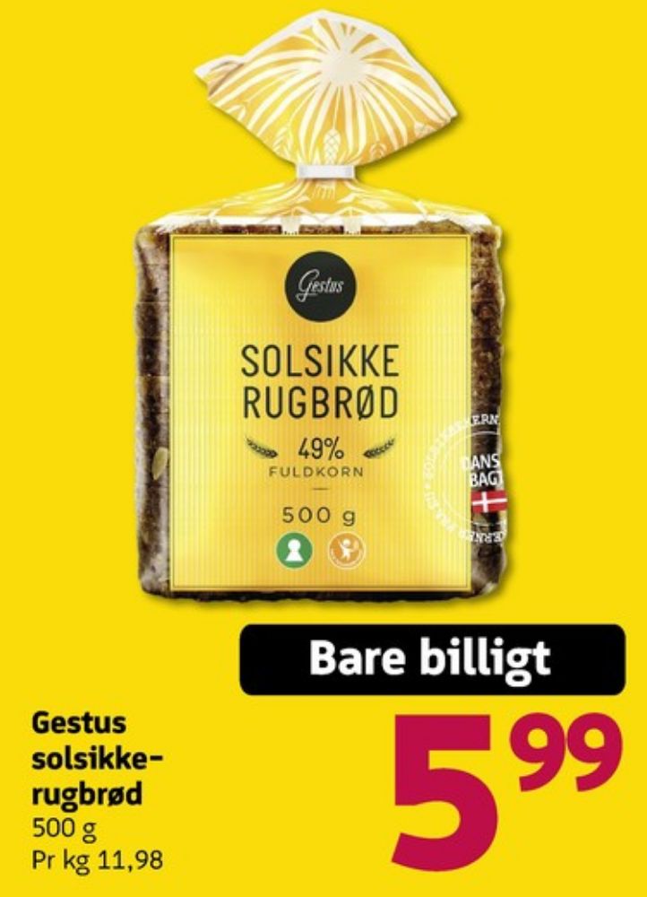 Gestus, Solsikkerugbrød