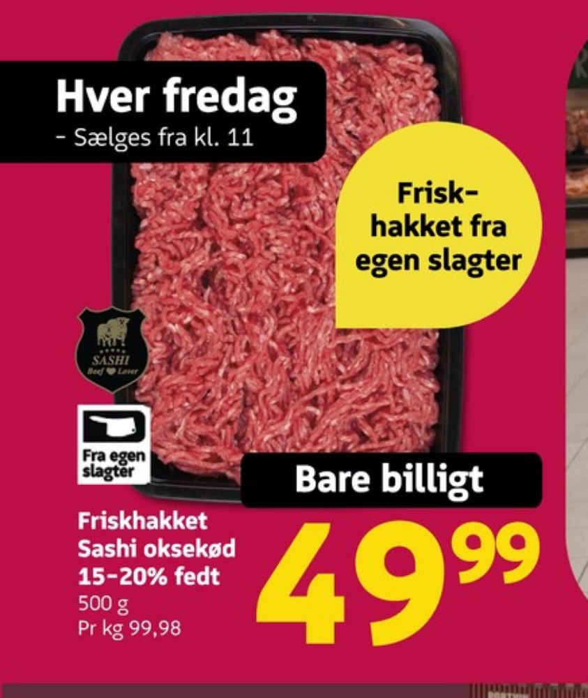Hakket oksekød 15-20%