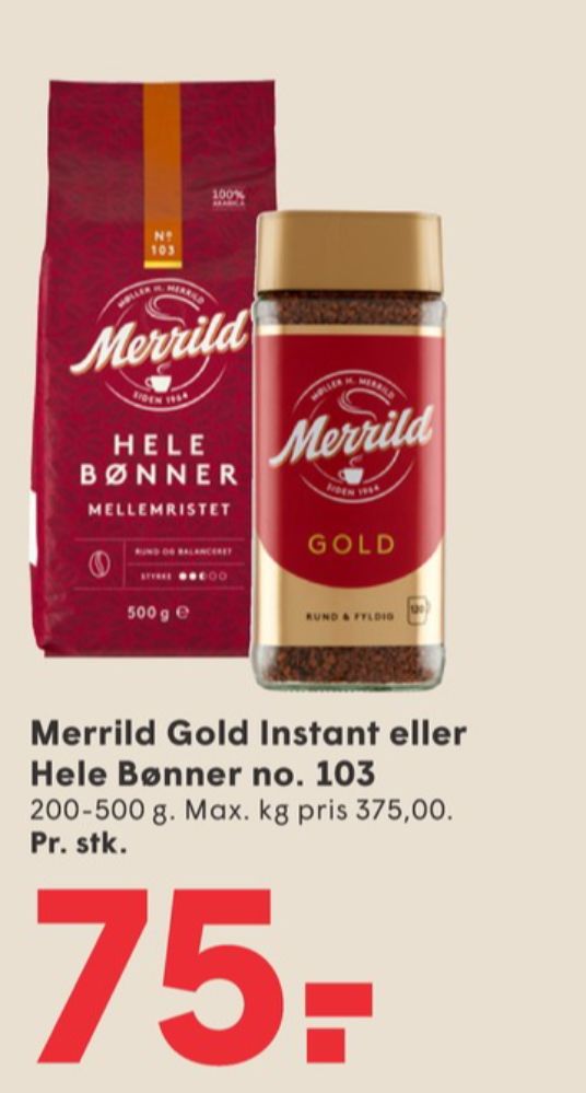 Merrild Gold, Instant Kaffe