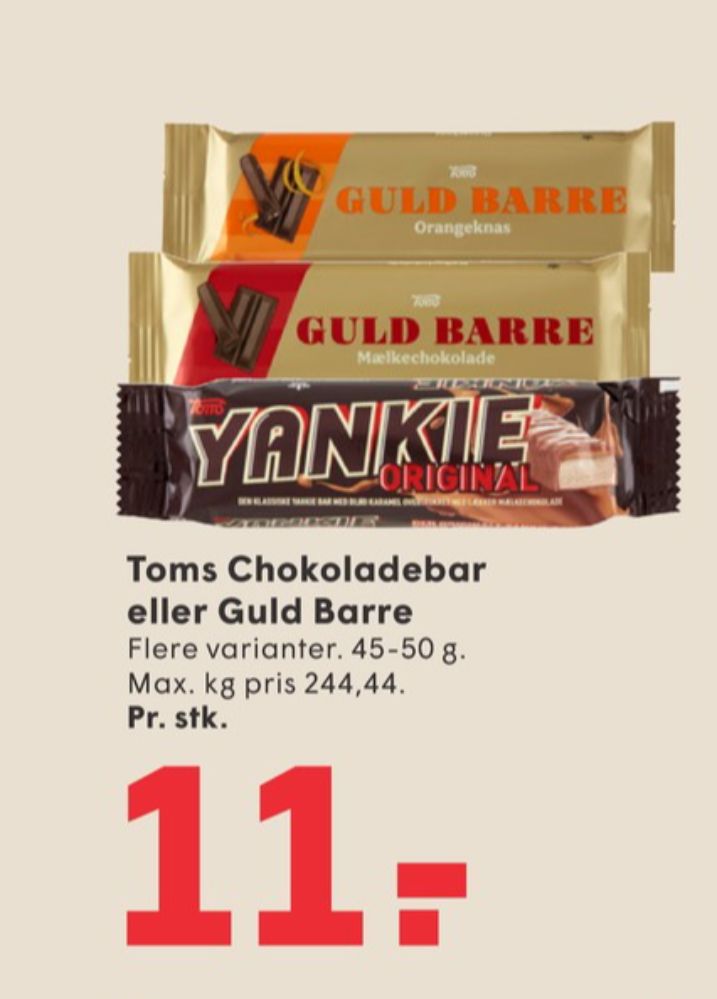Toms Guldbarre, Chokoladebar Orangeknas