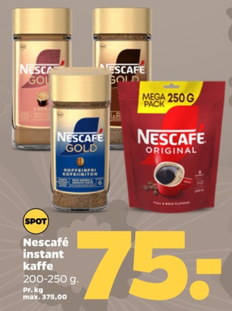 Nescafe Original, Instant Kaffe