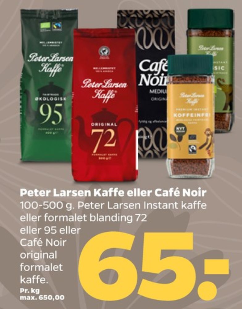Cafe Noir Original, Kaffe Formalet