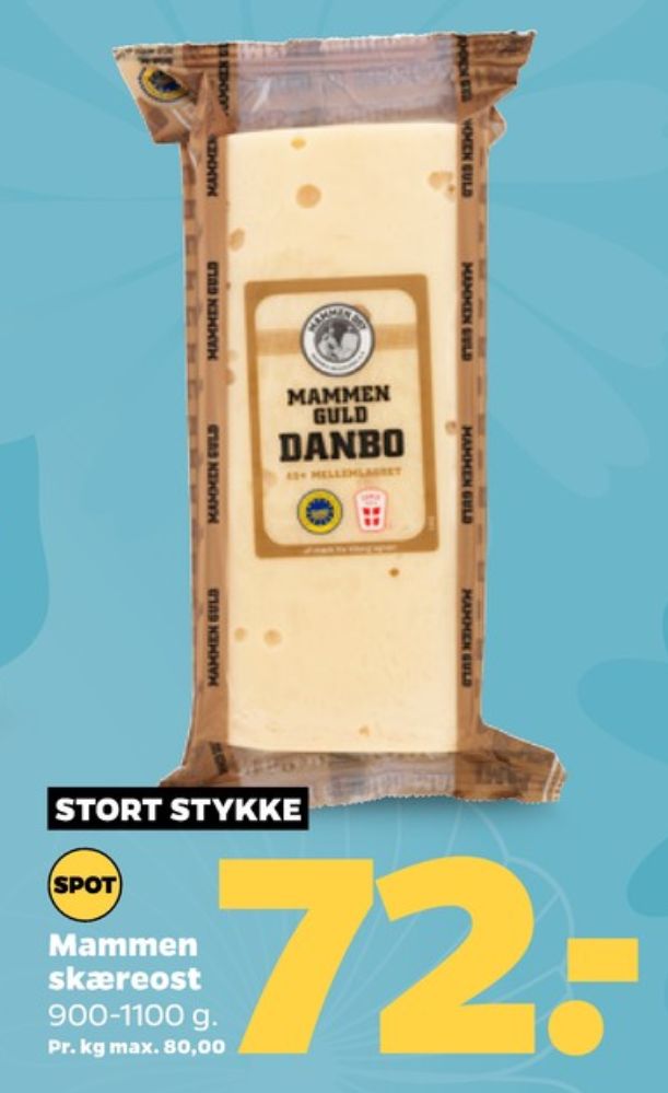 Mammen, Skæreost Danbo Mellemlagret 45+
