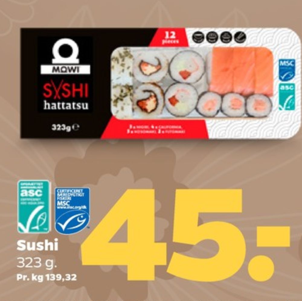 Mowi, Sushi