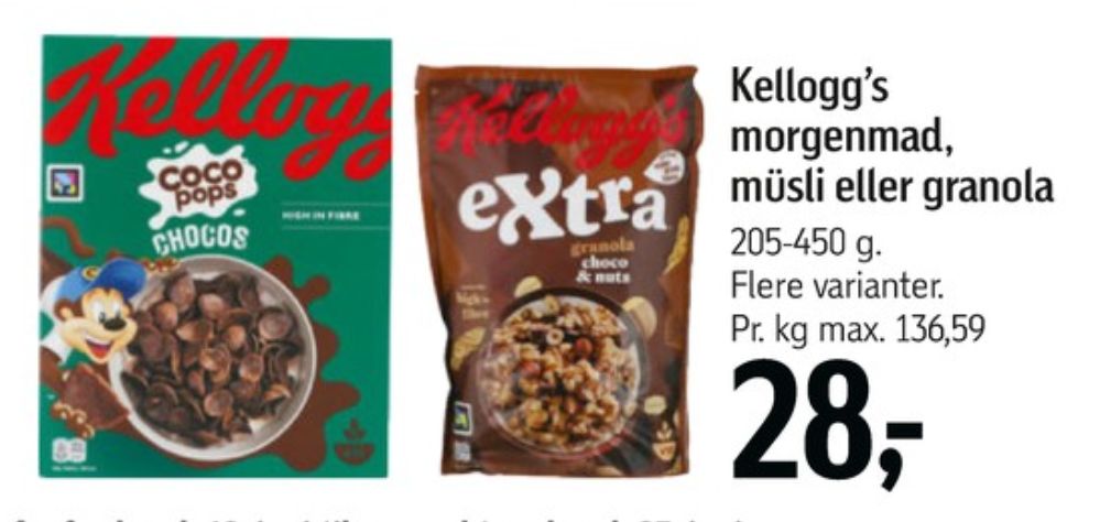 Kelloggs Extra, Choco & Nuts Granola