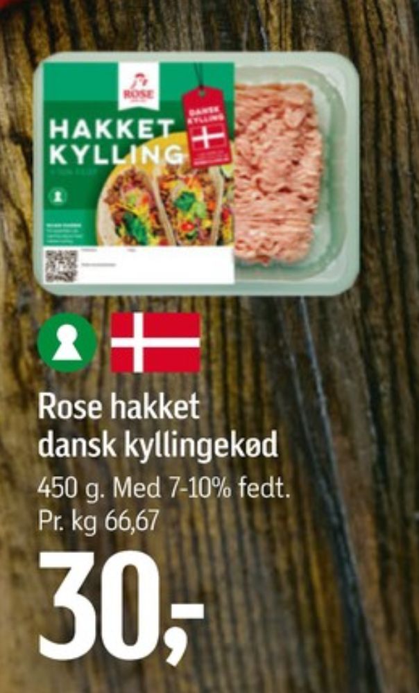Rose, Hakket kylling 7-10%