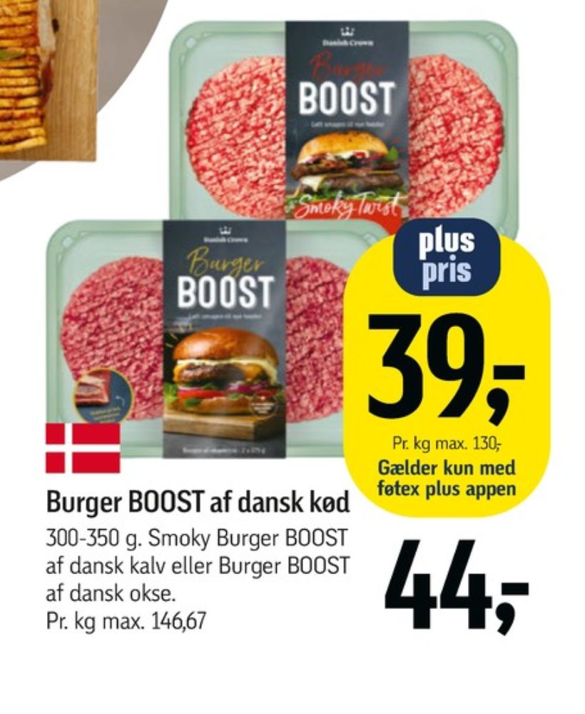 Danish Crown Burger Boost, Kalveburgerbøffer
