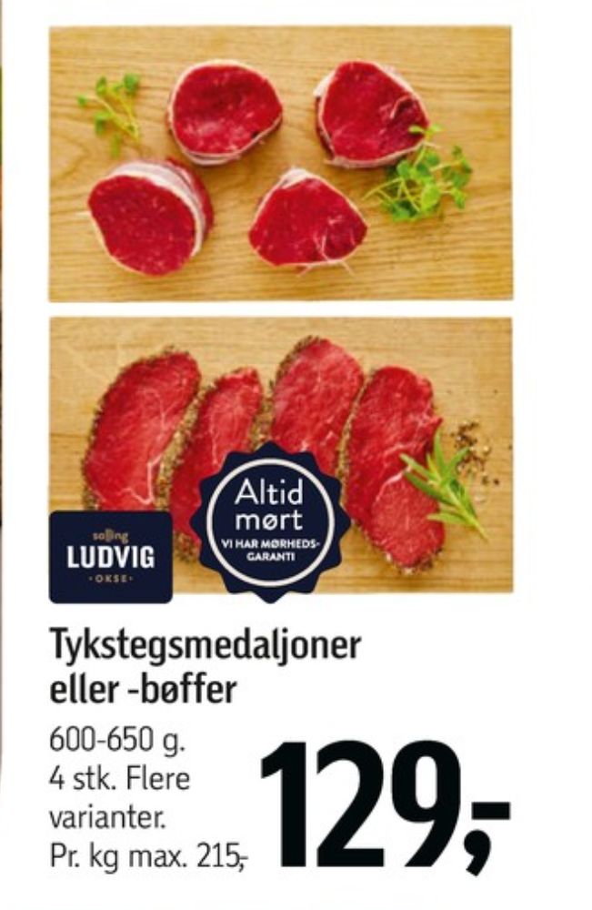 Salling Ludvig, Oksetykstegsbøffer