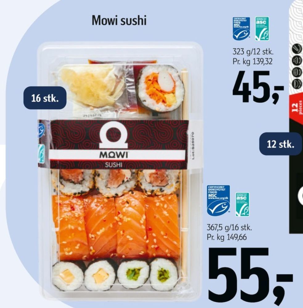 Mowi, Sushi