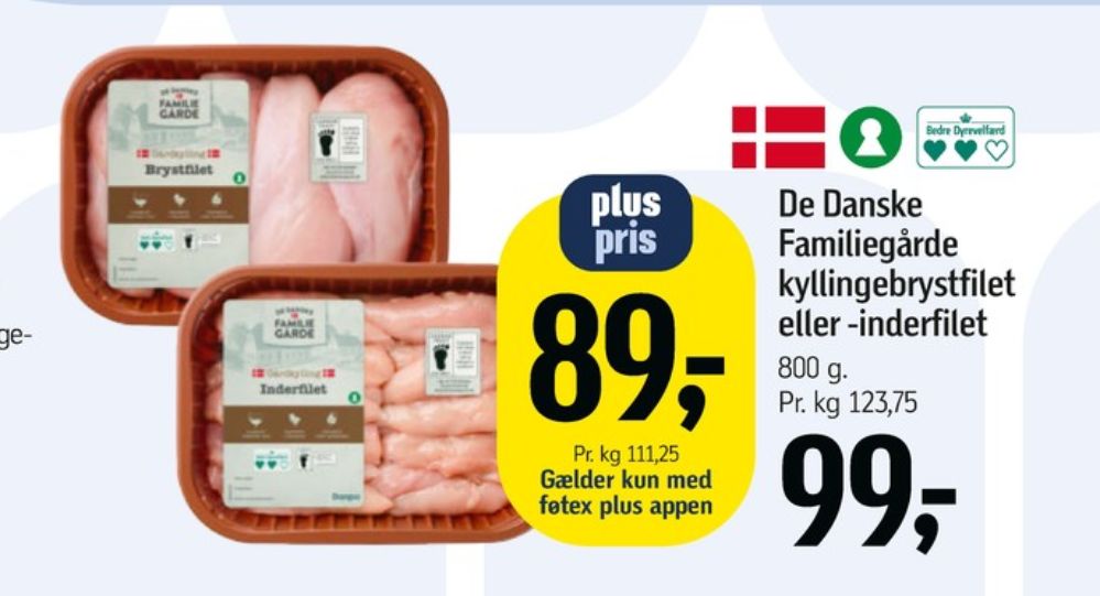 De Danske Familiegårde, Kyllingeinderfileter