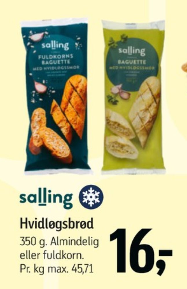 Salling, Baguettes Hvidløgsmør