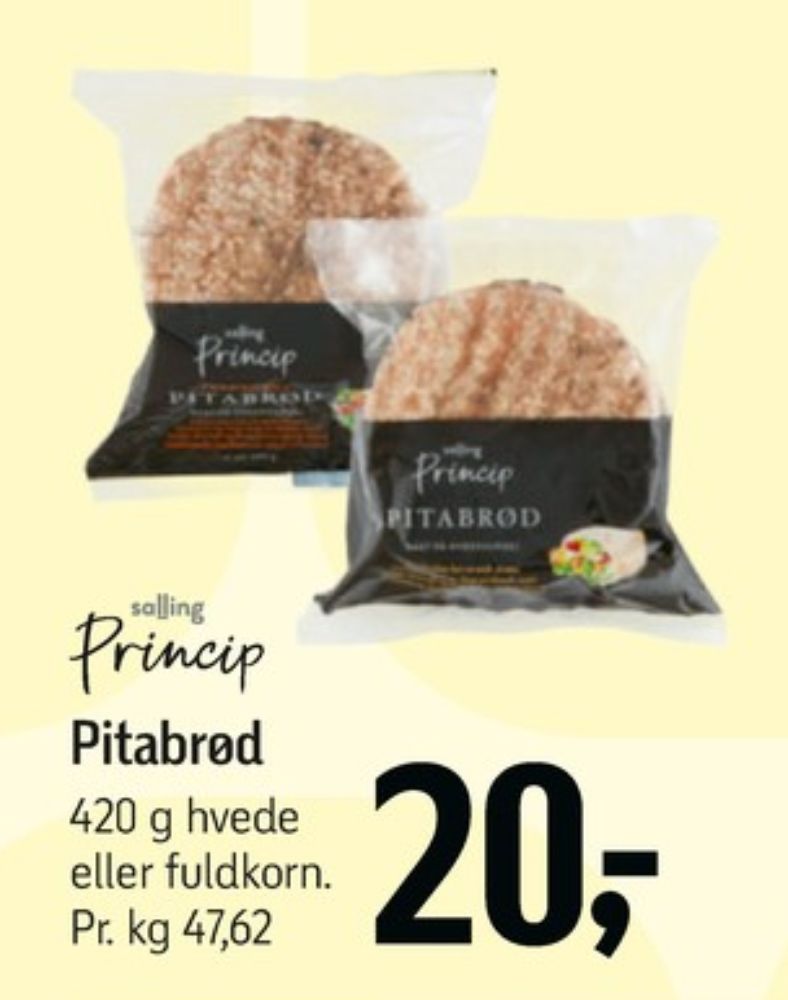 Salling Princip, Pitabrød fuldkorn