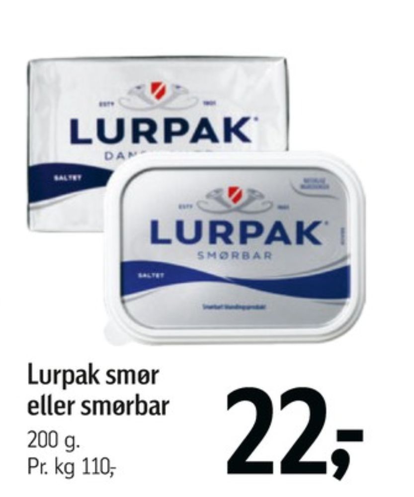 Lurpak, Smør