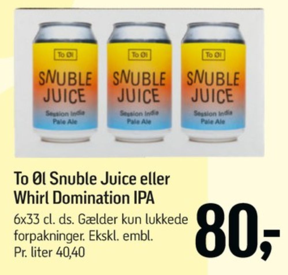 To Øl Whirl Domination IPA, Specialøl 6 pk.