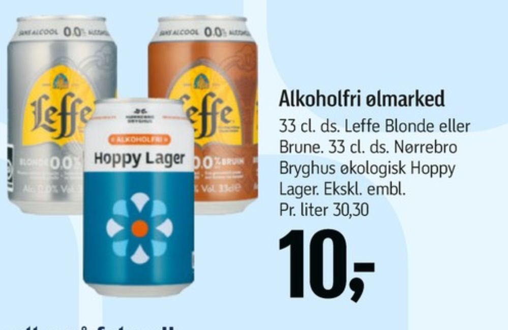 Leffe Blonde 0,0%, Øl - Alkoholfri