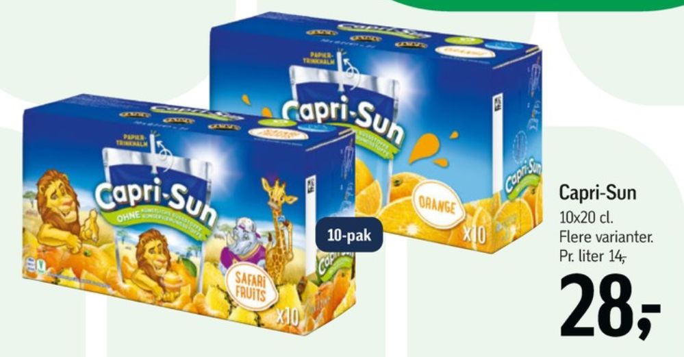 Capri-Sun, Frugtdrik Safari Fruits