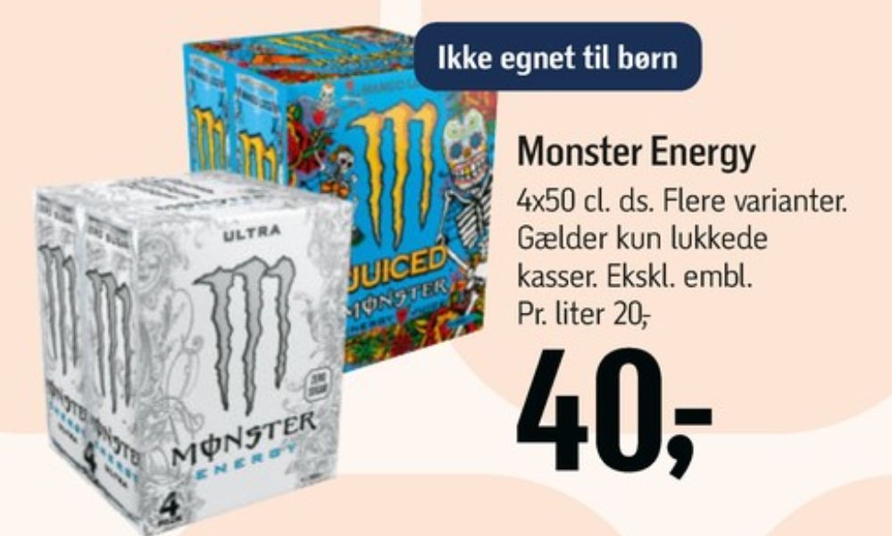 Monster Mango Loco, Energidrik 4 pk.