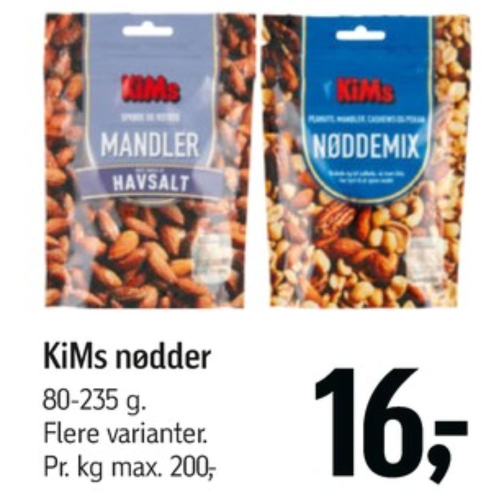 Kims, Nøddemix Saltet