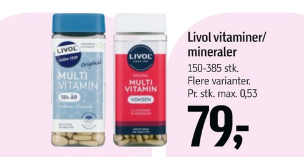 Livol Multi, Mineraler