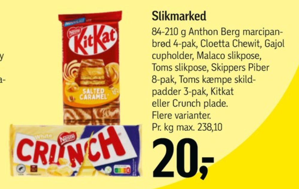 Crunch, Chokoladeplade White