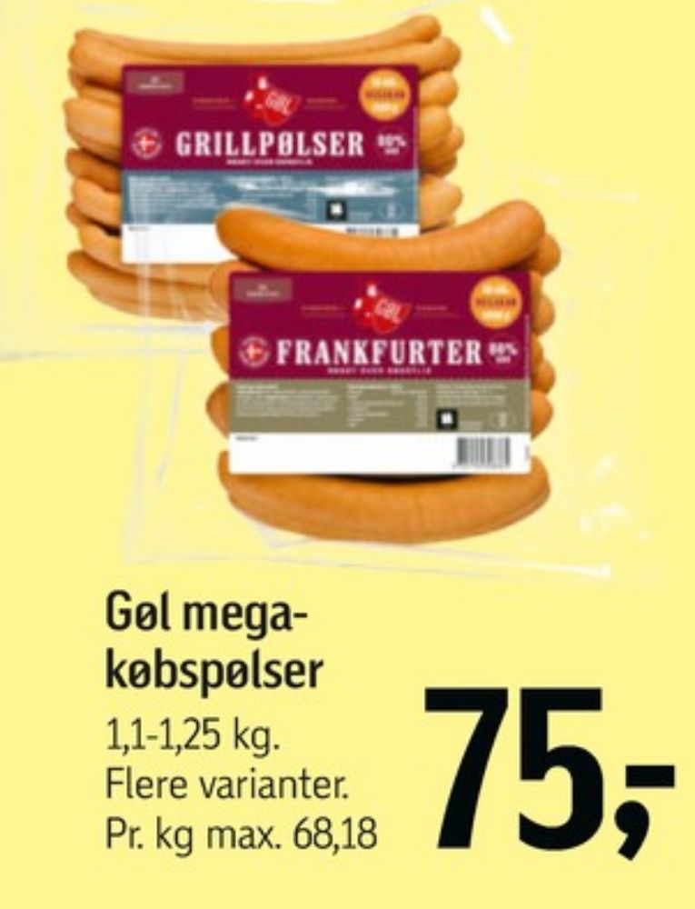 Gøl, Grillpølser