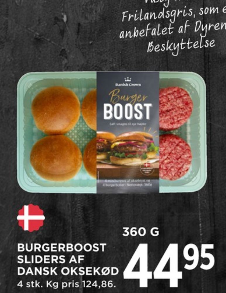 Danish Crown Burger Boost, Hakkebøffer Sliders