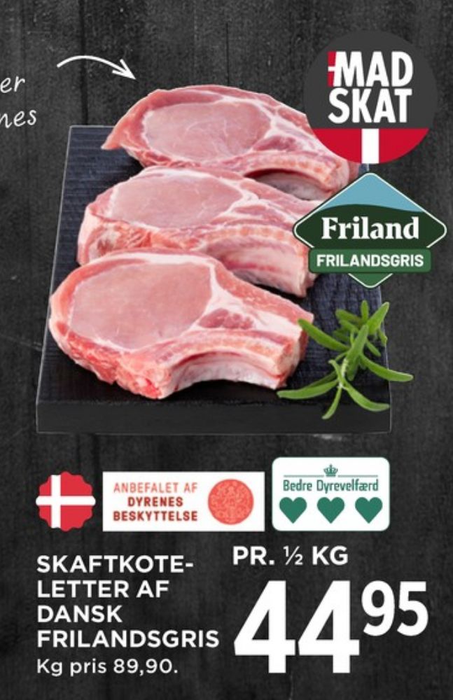 FRILAND Frilandsgris, Skaftkoteletter