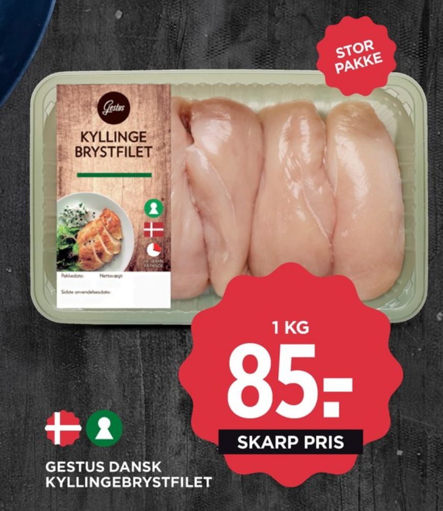 Gestus, Kyllingebrystfilet
