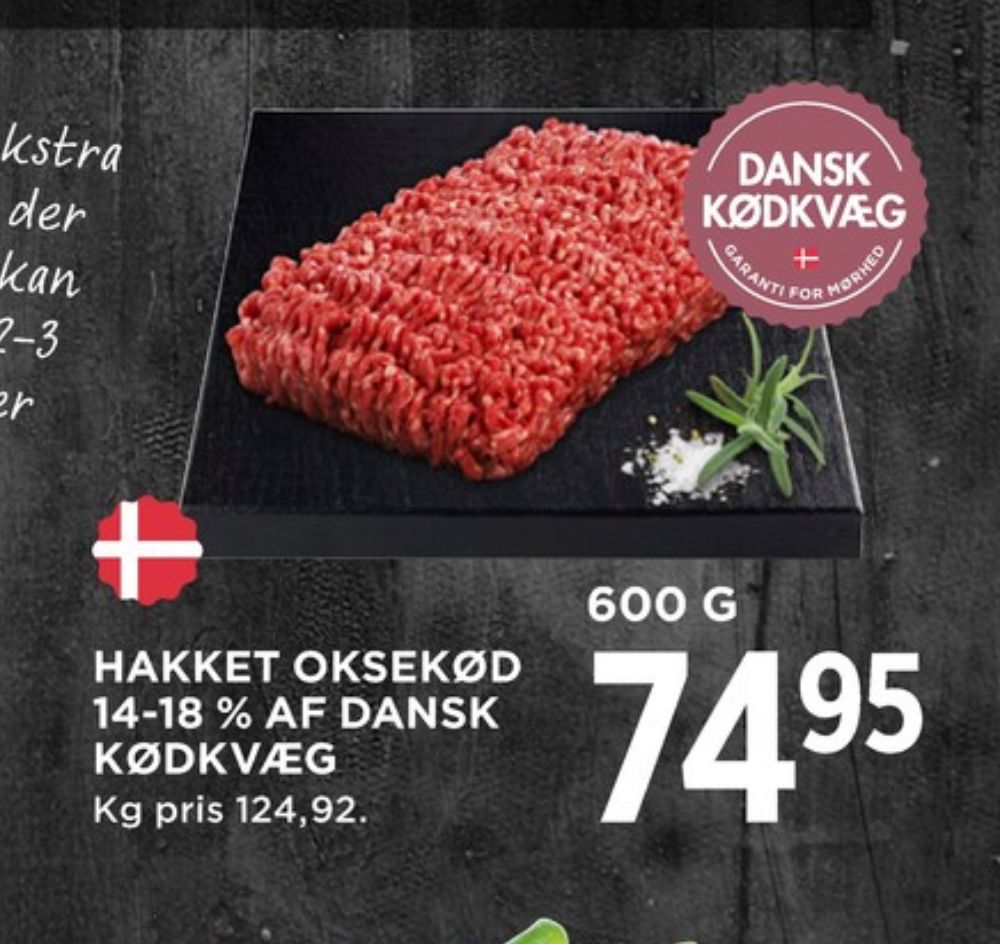Hakket oksekød 14-18%