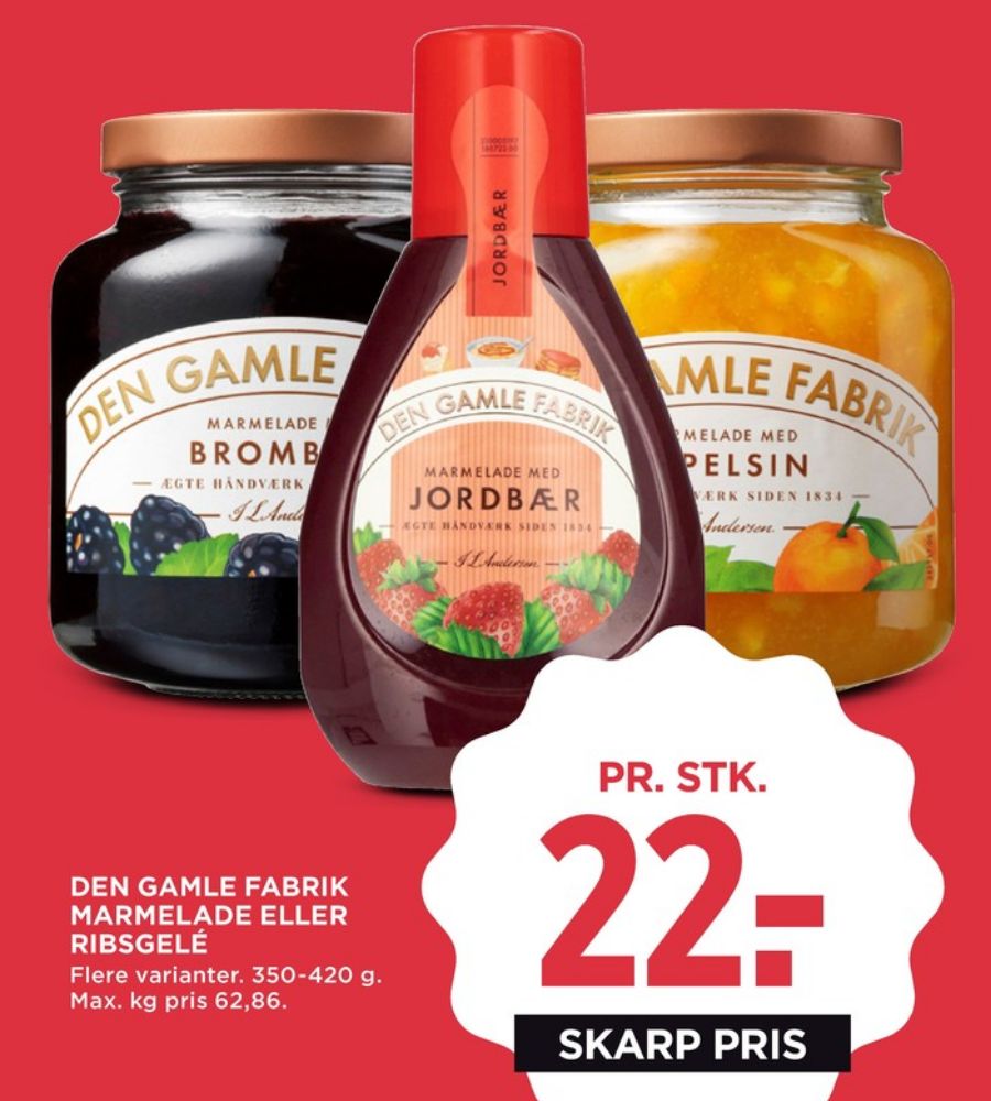 Den Gamle Fabrik, Jordbærmarmelade