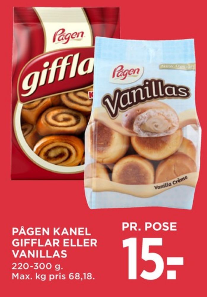 Pågen, Gifflar kanel