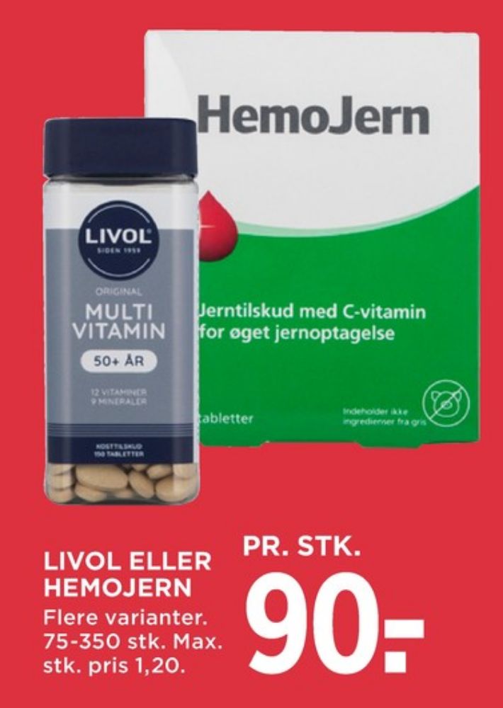 Livol Multi, Vitaminer