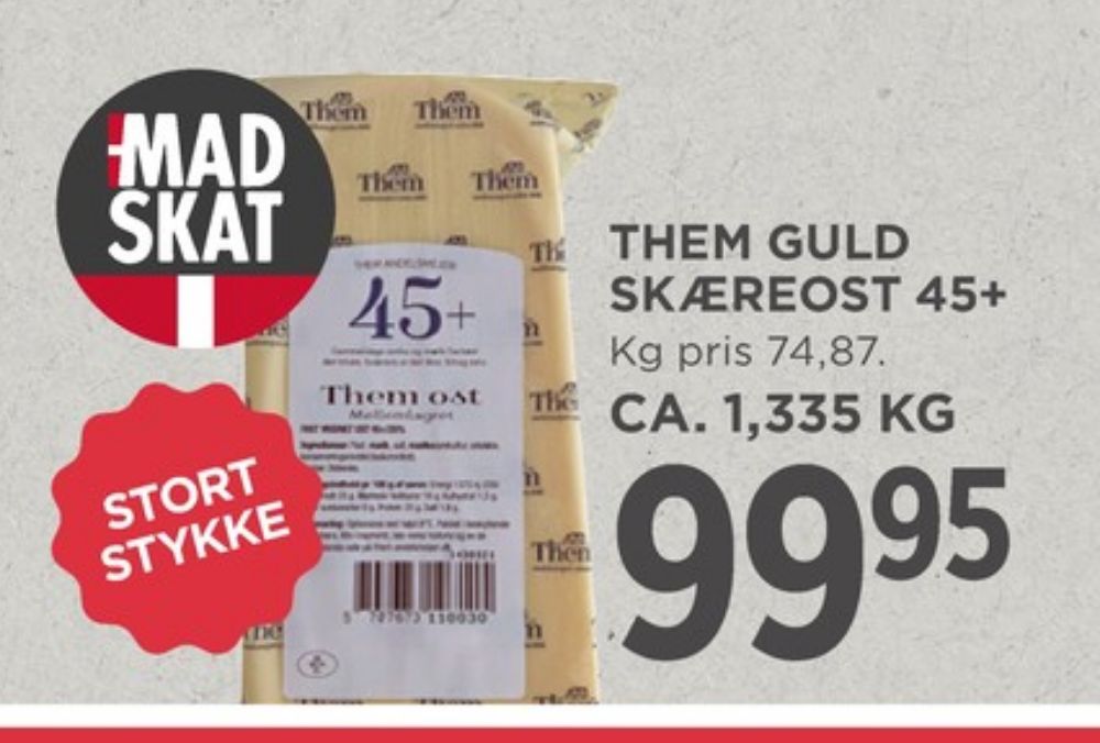 Them Ost, Skæreost Mellemlagret 45+