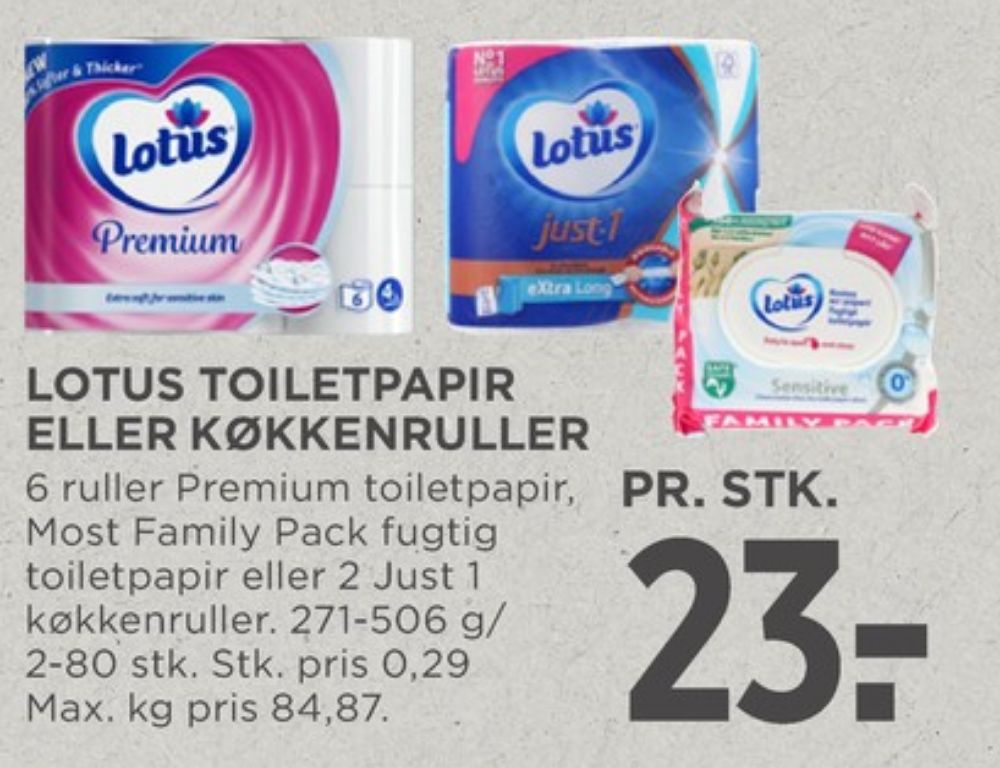 Lotus Premium, Toiletpapir