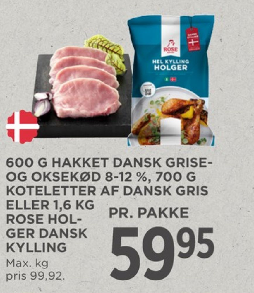 Hakket grise og okskød 8-12%