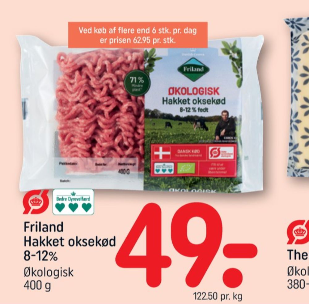 FRILAND Økologi, Hakket oksekød 8-12%
