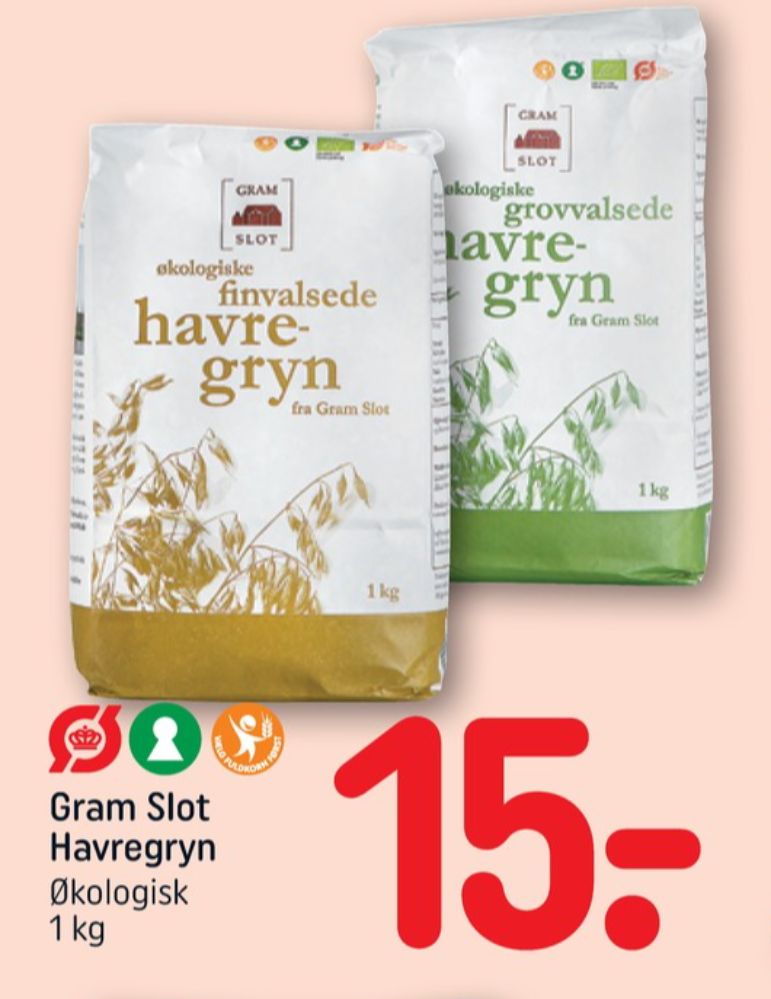 Gram Slot, Finvalsede Havregryn 