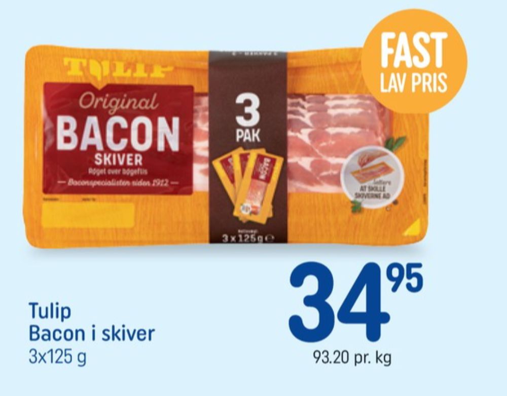 Tulip, Baconskiver 3 pk