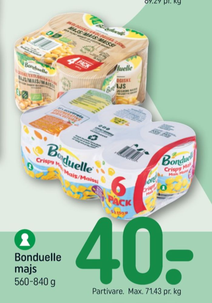Bonduelle, Majs