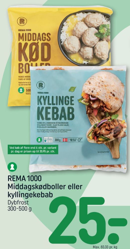 Rema 1000, Middagskødboller