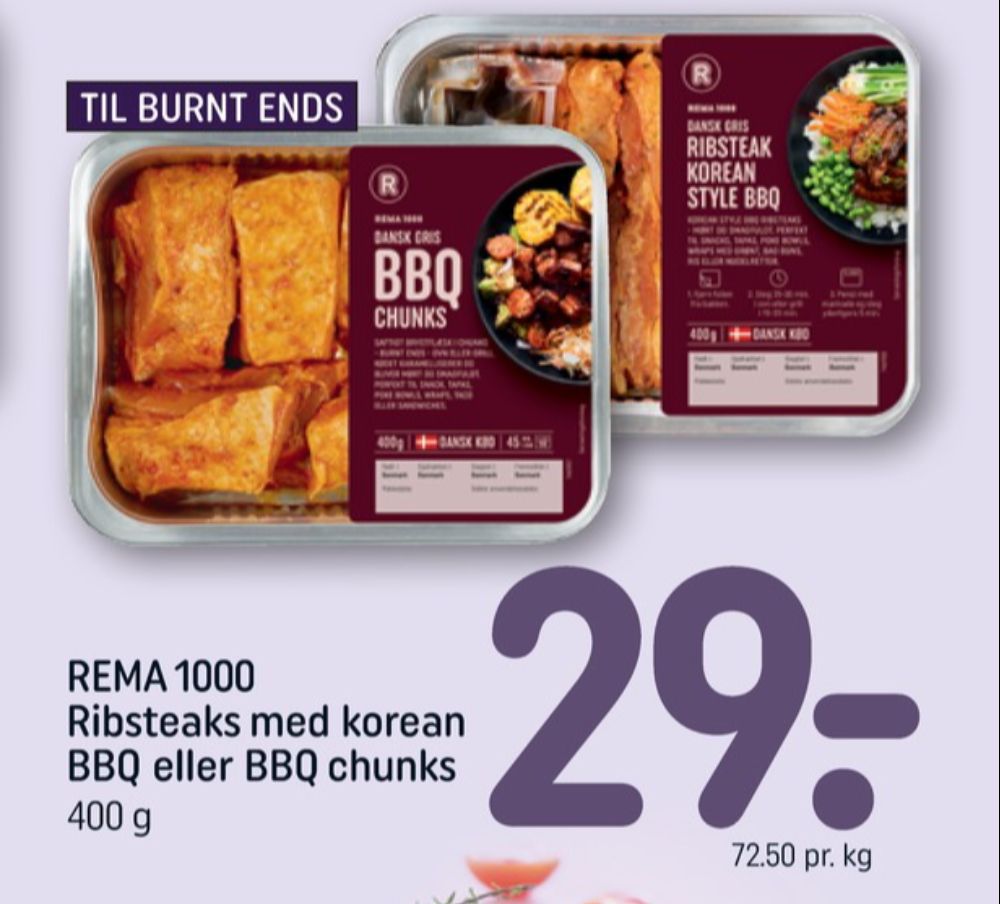 Rema 1000, Ribsteaks