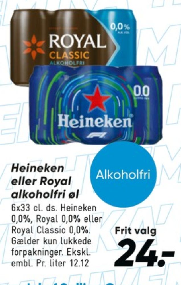 Royal 0,0 Pilsner, Øl - Alkoholfri 6 pk.