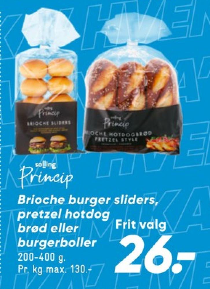Salling Princip, Brioche Burgerboller Pretzel Style