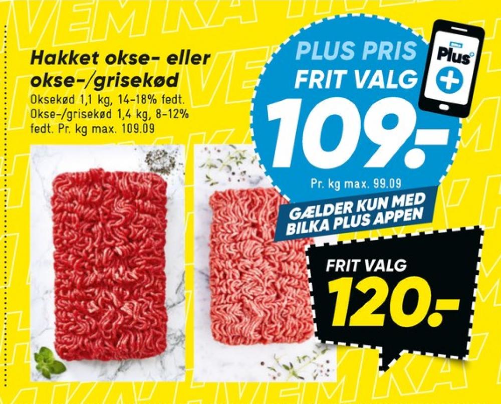 Hakket grise og okskød 8-12%