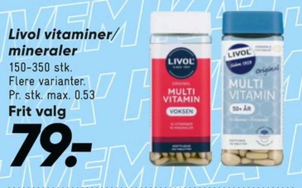 Livol Multi, Vitaminer
