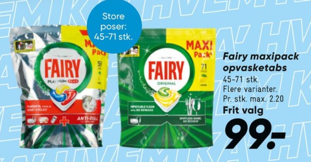Fairy, Maskinopvask-tabs