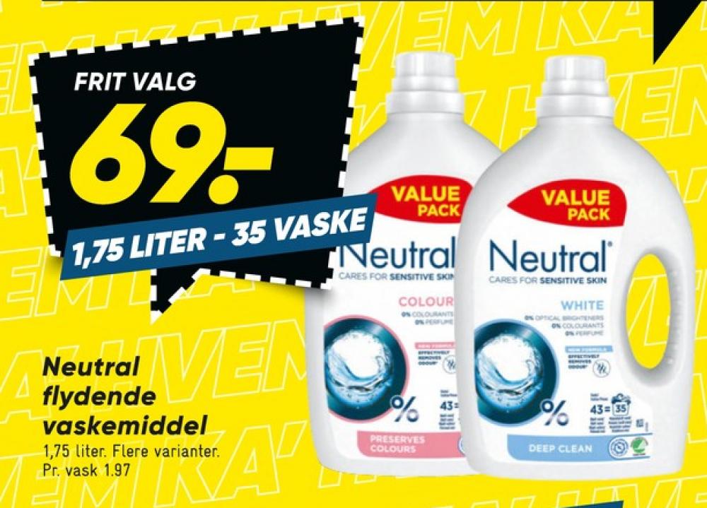 Neutral, Vaskemiddel-flydende
