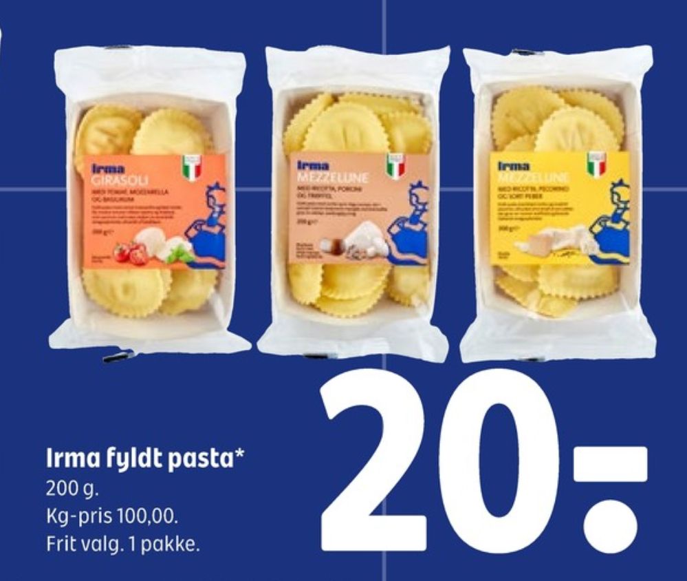 Irmas, Fyldt Pasta