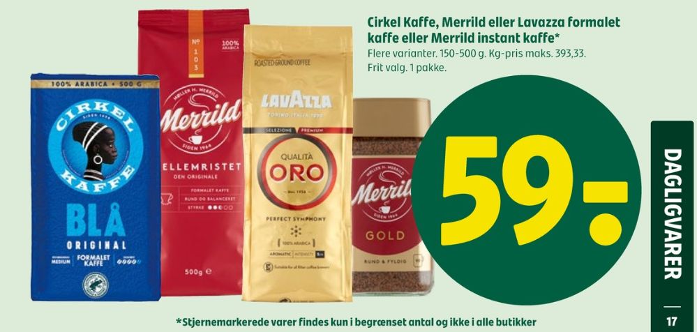 Merrild Mellemristet, Kaffe Formalet